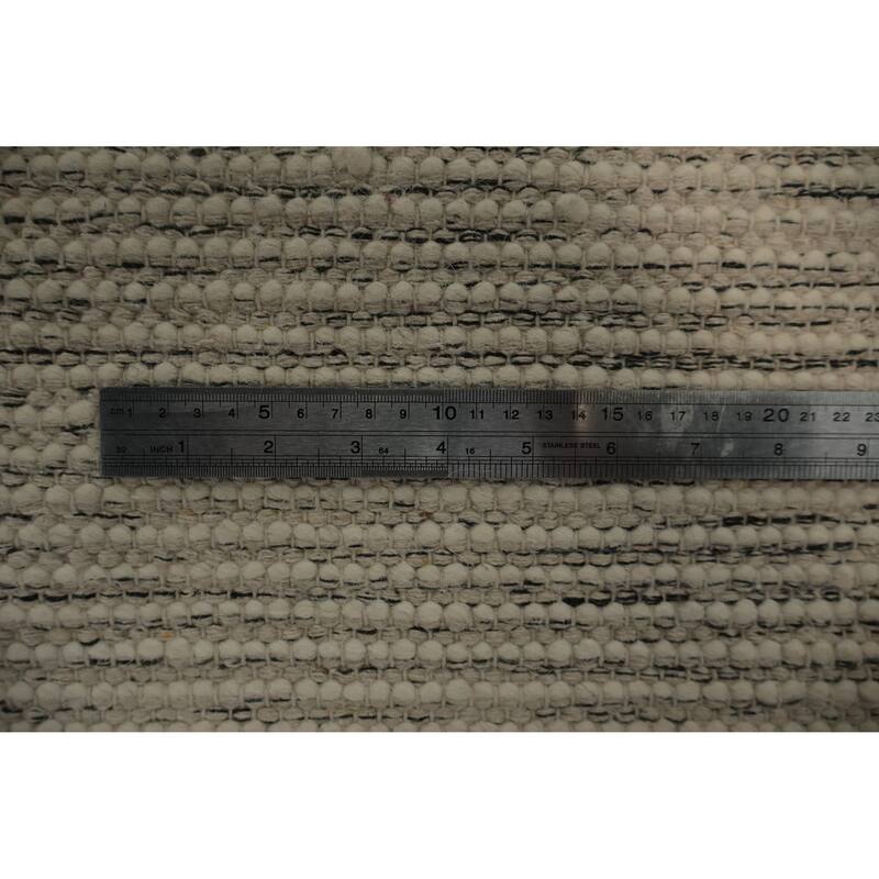 Hand Knotted Oriental 100% Wool Carpet Modern Geometric Beige & Ivories Modern Gotti Design Area Rug - 7' 4'' X 4' 11''