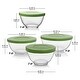 preview thumbnail 6 of 4, Libbey Baker's Basics 4-Piece Glass Mixing Bowl Set with Plastic Lids, Multi-Size