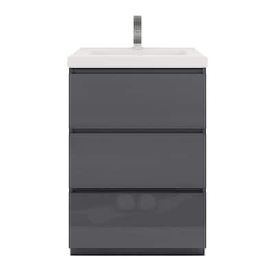 Aron 24'' Freestanding Vanity with Reinforced Acrylic Sink