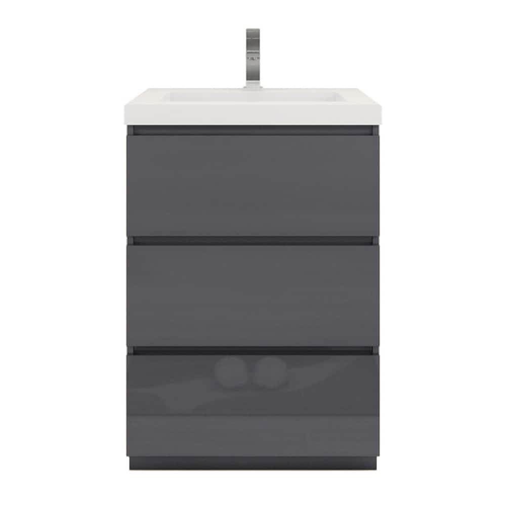 Aron 24'' Freestanding Vanity with Reinforced Acrylic Sink