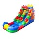 preview thumbnail 1 of 3, Pogo Bounce House Crossover Kids Inflatable Water Slide, Building Block with Blower, 12 ft
