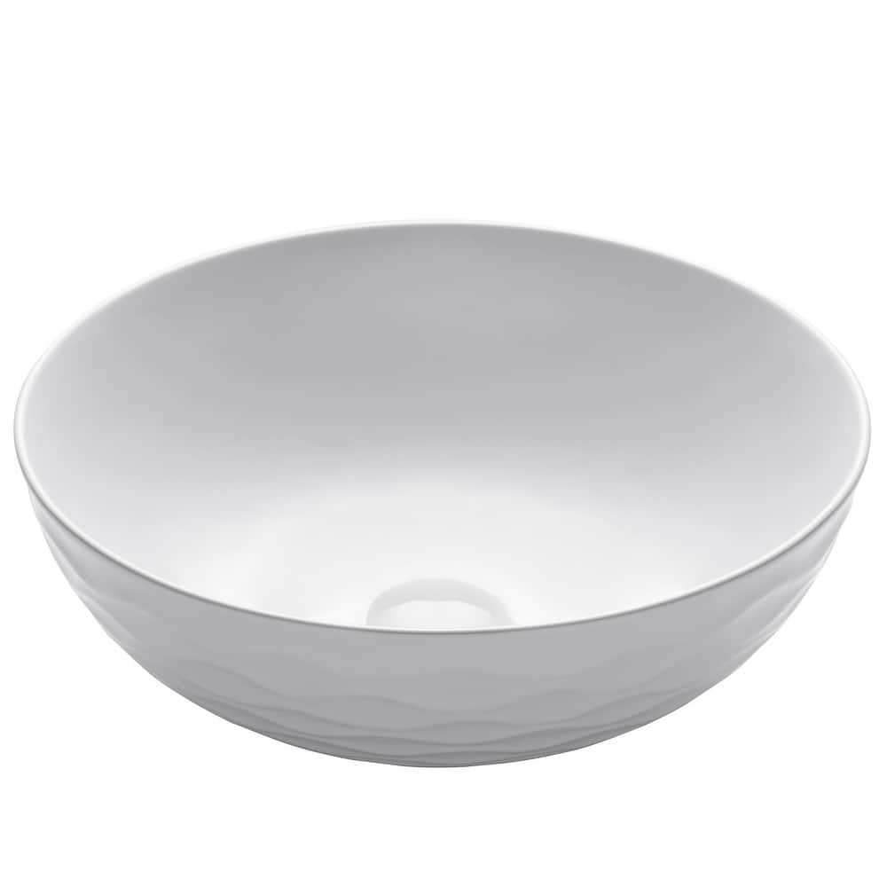 Kraus Viva 16-1/2" Circular Vitreous China Vessel Bathrrom Sink - Less