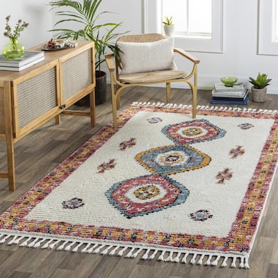 Livabliss Casual Casablanca Shag Tribal Area Rug