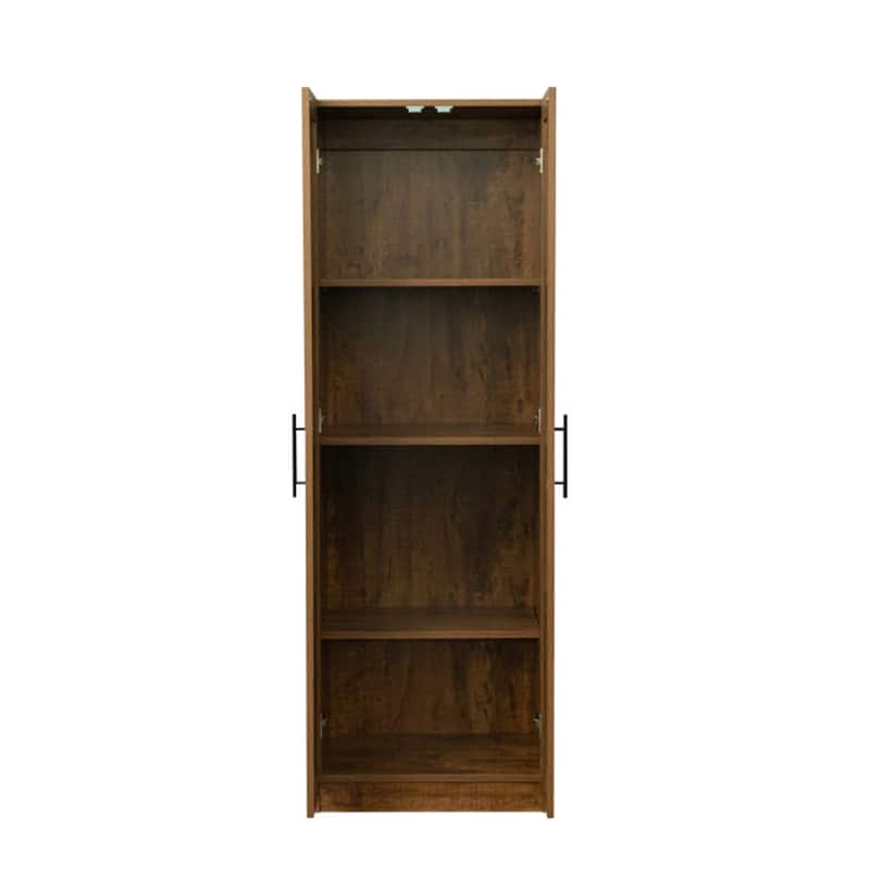 High wardrobe and kitchen cabinet with 2 doors and 3 partitions
