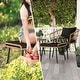preview thumbnail 12 of 20, Moasis 5-Piece Outdoor Wicker Patio Bistro Set with Footrest Ottomans