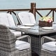 preview thumbnail 18 of 23, Abrihome 7-piece Outdoor Wicker Dining Table Set with 6 Eton Chairs