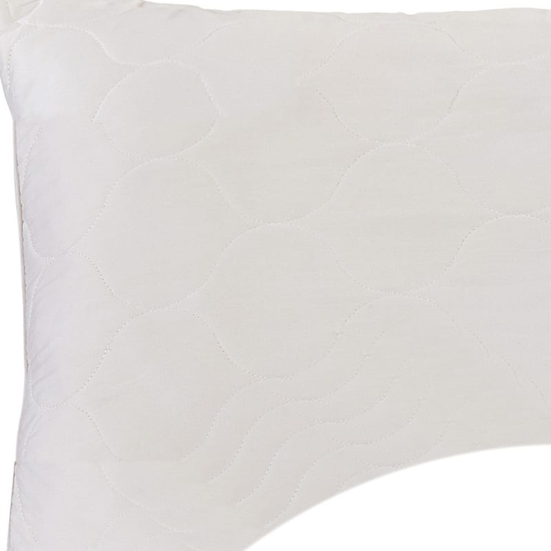 HomeRoots Cotton Wool Hypoallergenic Ergonomic Queen Size Bed Pillow - Ivory