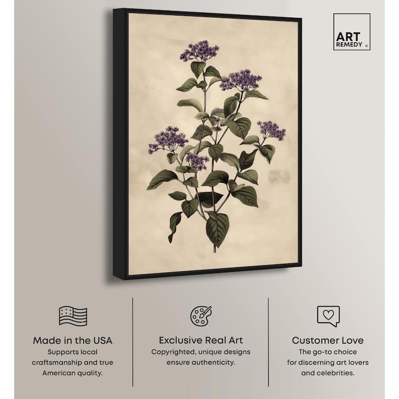 Purple Hydrangea Canvas by Art Remedy