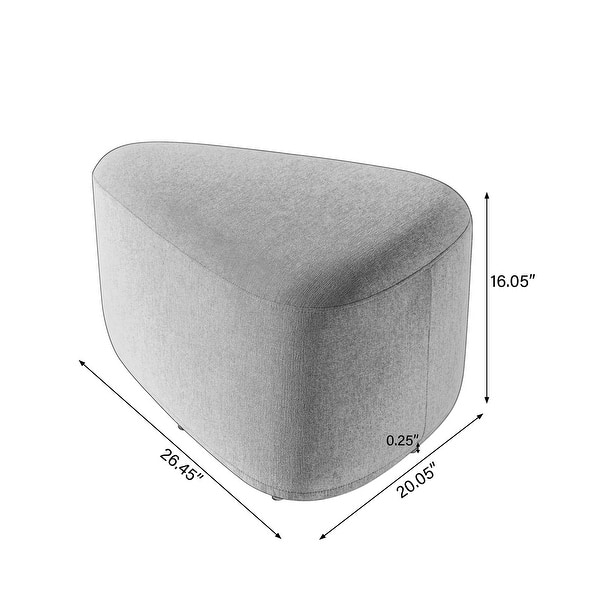 dimension image slide 4 of 5, Oversized Triangle Cocktail Ottoman (Set of 2)