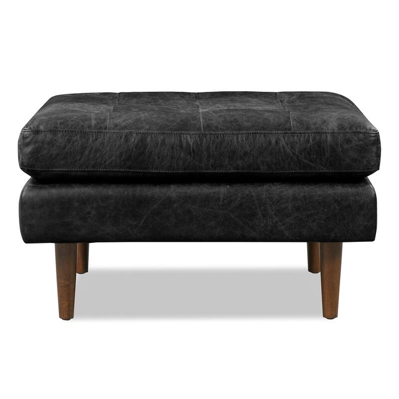 Poly & Bark Napa Ottoman - Full Grain Genuine Italian Leather