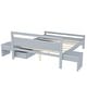preview thumbnail 62 of 62, Platform Bed with Headboard and Storage Drawers & 2 Bedside Tables, Bedroom Wood Bed Frame for Kids Teens Girls Boys