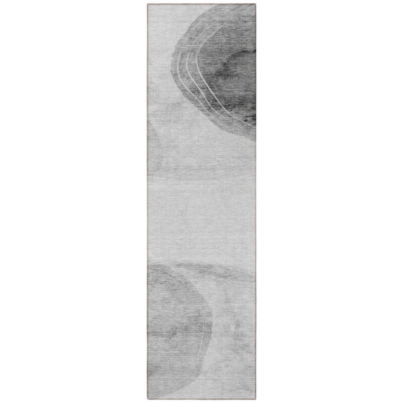 Bera Modern Art-Inspired Weather Resistant Blended Style Outdoor Rug