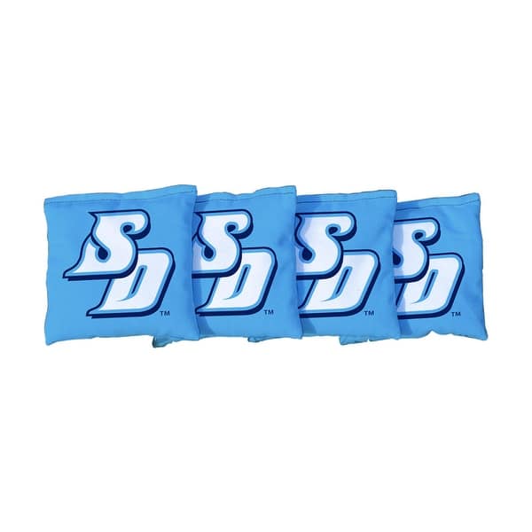 slide 2 of 3, San Diego University Toreros Baby Blue Cornhole Bags All-Weather Resin Filled