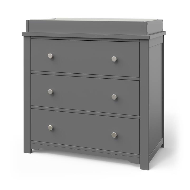 Forever Eclectic Harmony 3-drawer Dresser with Dressing Kit - Cool Grey
