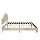 Modern Simple Queen Size Bed Frame Upholstered Platform Bed with Adjustable Headboard & Linen Fabric Padded