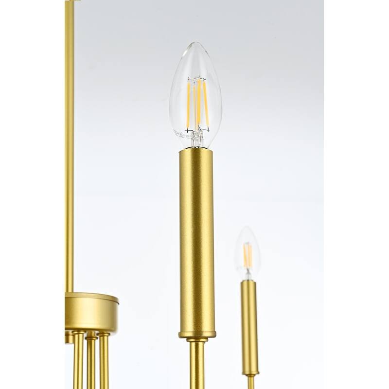 Elegant Lighting LD742D26 Willa 6 Light 26" Wide Candle Pendant