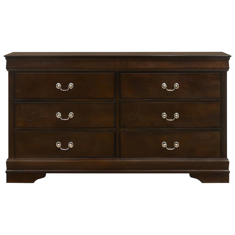 Louis Philippe Panel Bedroom Set Cappuccino