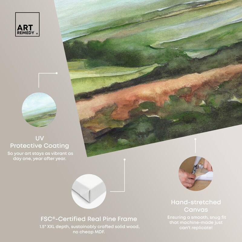 Watercolor Horizon Canvas by Art Remedy, Gallery Wrapped