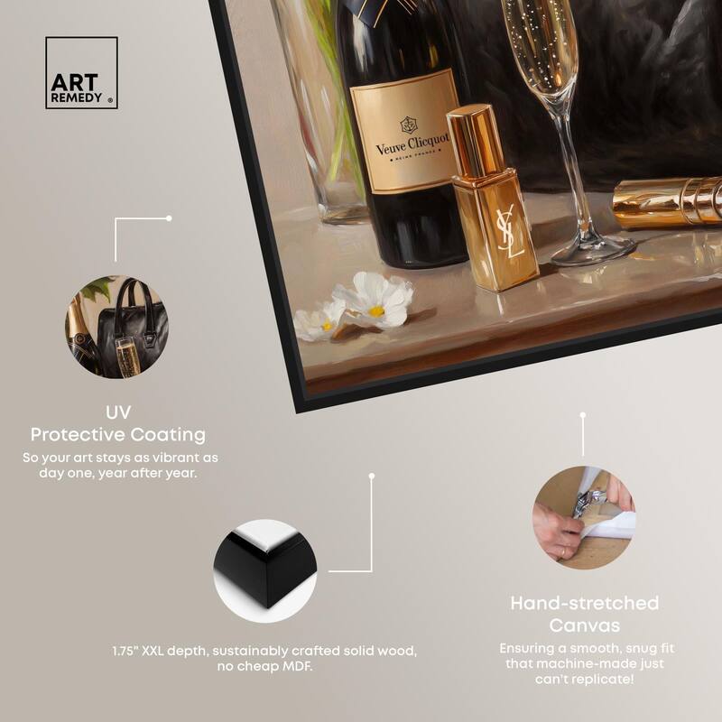 Cheers to Lovely Glam Canvas by Art Remedy