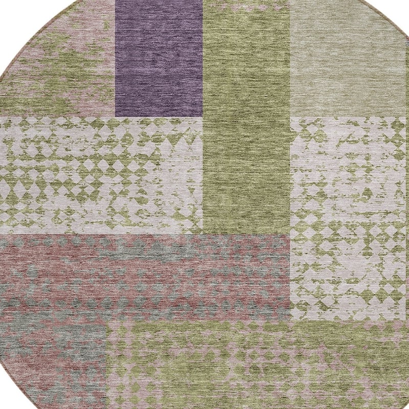 HomeRoots Geometric Transitional Rectangle Outdoor Rug