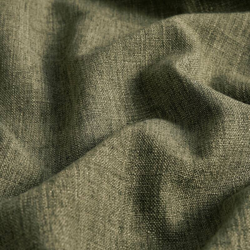 Exclusive Fabrics Basic Faux Linen Curtain Pair - 2 Panels - Light Filtering Window Curtains