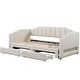 preview thumbnail 9 of 18, Extendable Upholstered Daybed with Storage Drawers & LED Light