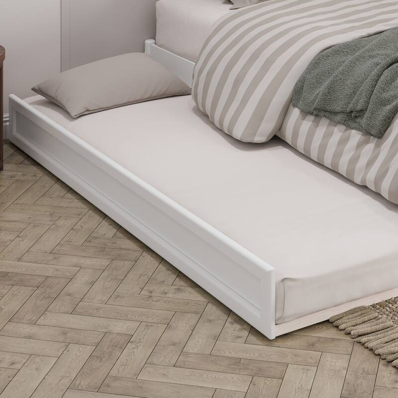 Barcelona Panel Platform Bed with Twin XL Trundle