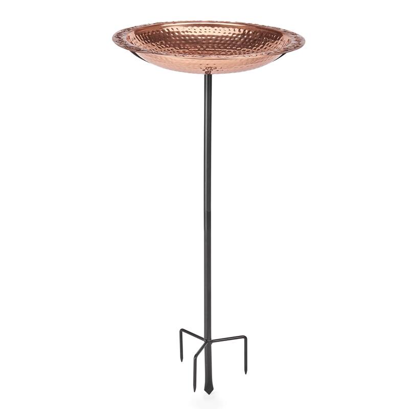 Pure Copper 18" Bird Bath on Garden Pole By Good Directions