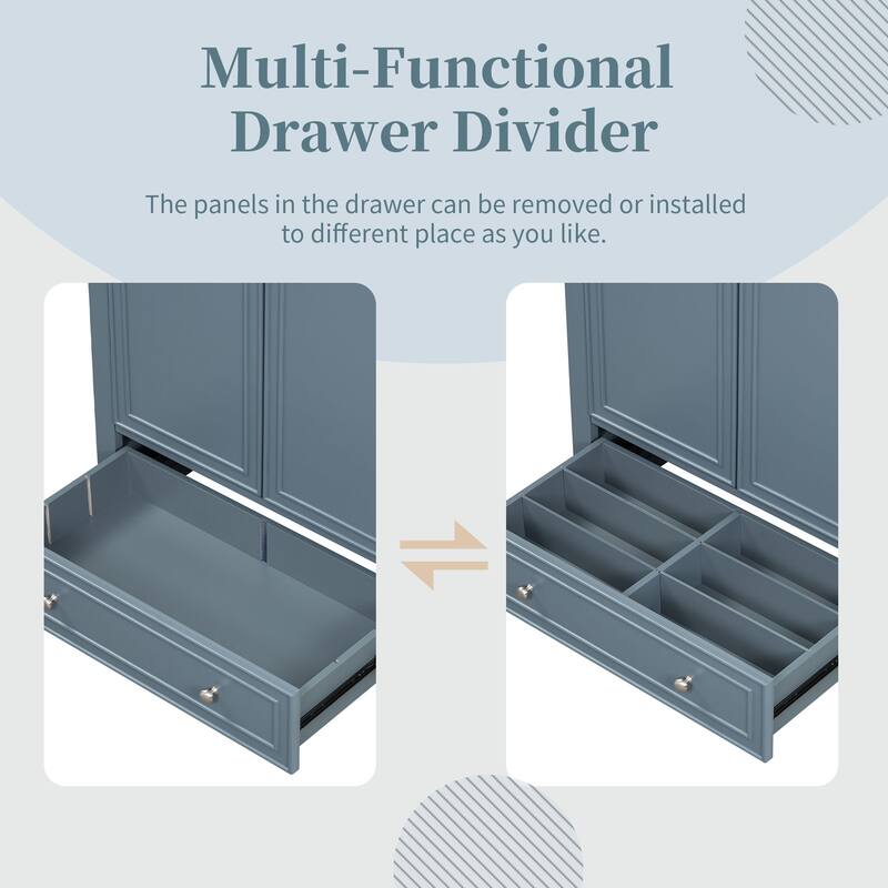 30" Bathroom Vanity without Sink, Base Only,Multi-functional Bathroom Cabinet with Doors and Drawer,Solid Frame and MDF Board