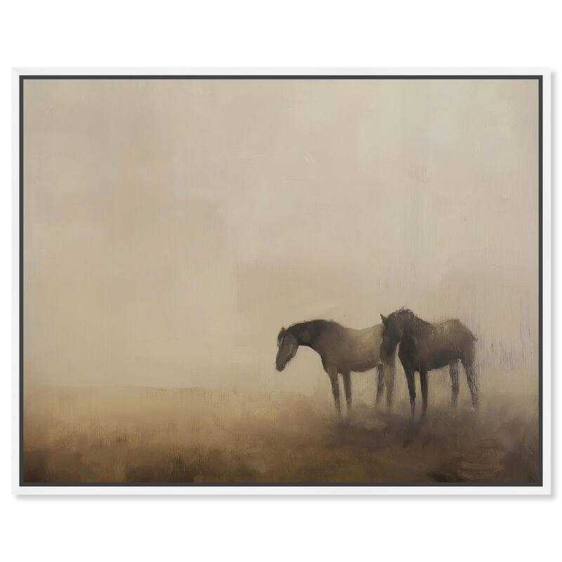 Equine Duo Canvas by Art Remedy - White - 45" x 36"