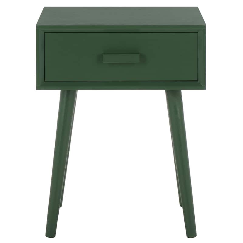 SAFAVIEH Fraida 1-Drawer Side Table - 15.8" x 11.8" x 20.8" - 16"W x 12"D x 21"H - Garden Green