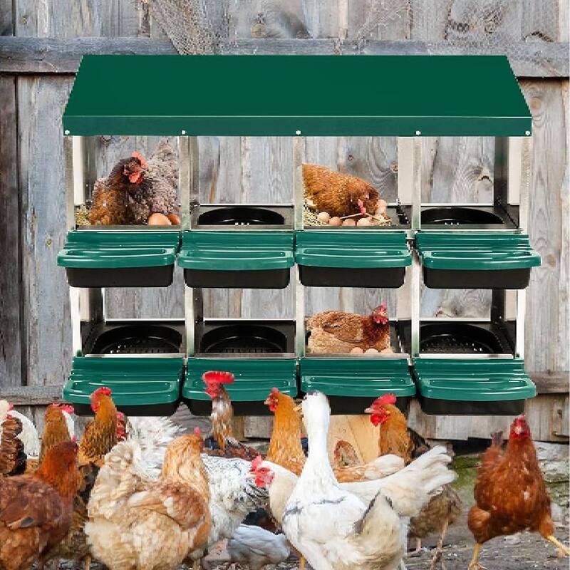 Nesting Boxes for Chickens with Lid Cover