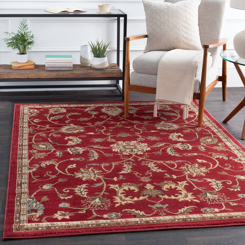 Artistic Weavers Lanier Traditional Floral Area Rug - 10' x 13' - Red