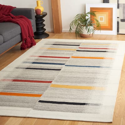 SAFAVIEH Handmade Kilim Quyen Boho Stripe Wool Rug