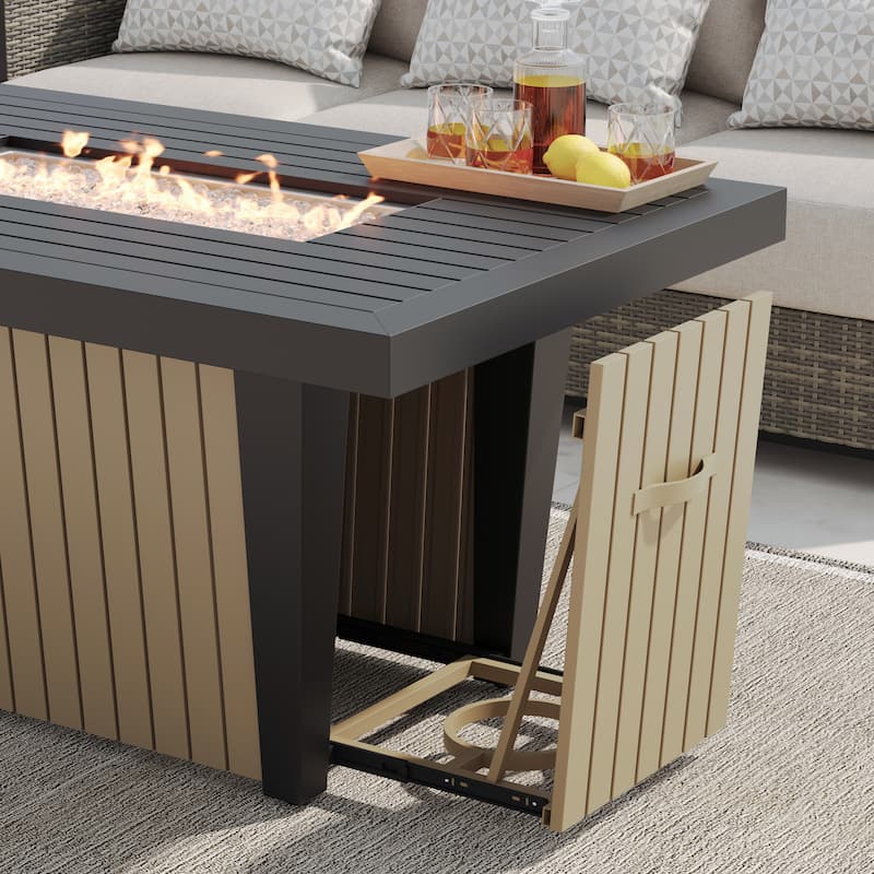 Corvus Babylon 1-piece Outdoor Fire Pit Table with Lid