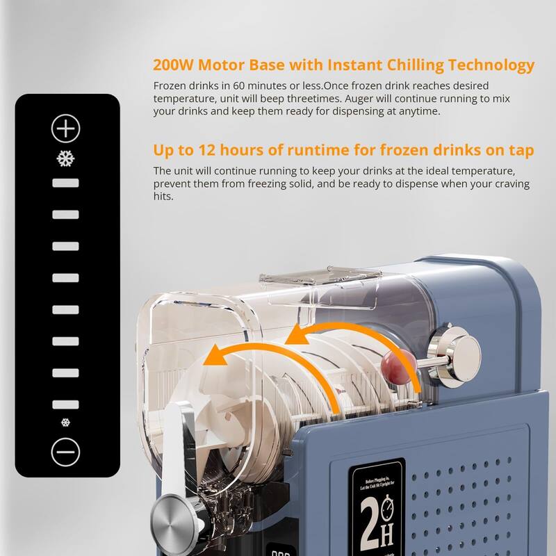 6 Pre-set Modes Slushie Machine Self-Cleaning Professional Frozen Drink Maker, No Ice Needed