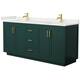 Option Green / White Quartz Top / Brushed Gold Hardware