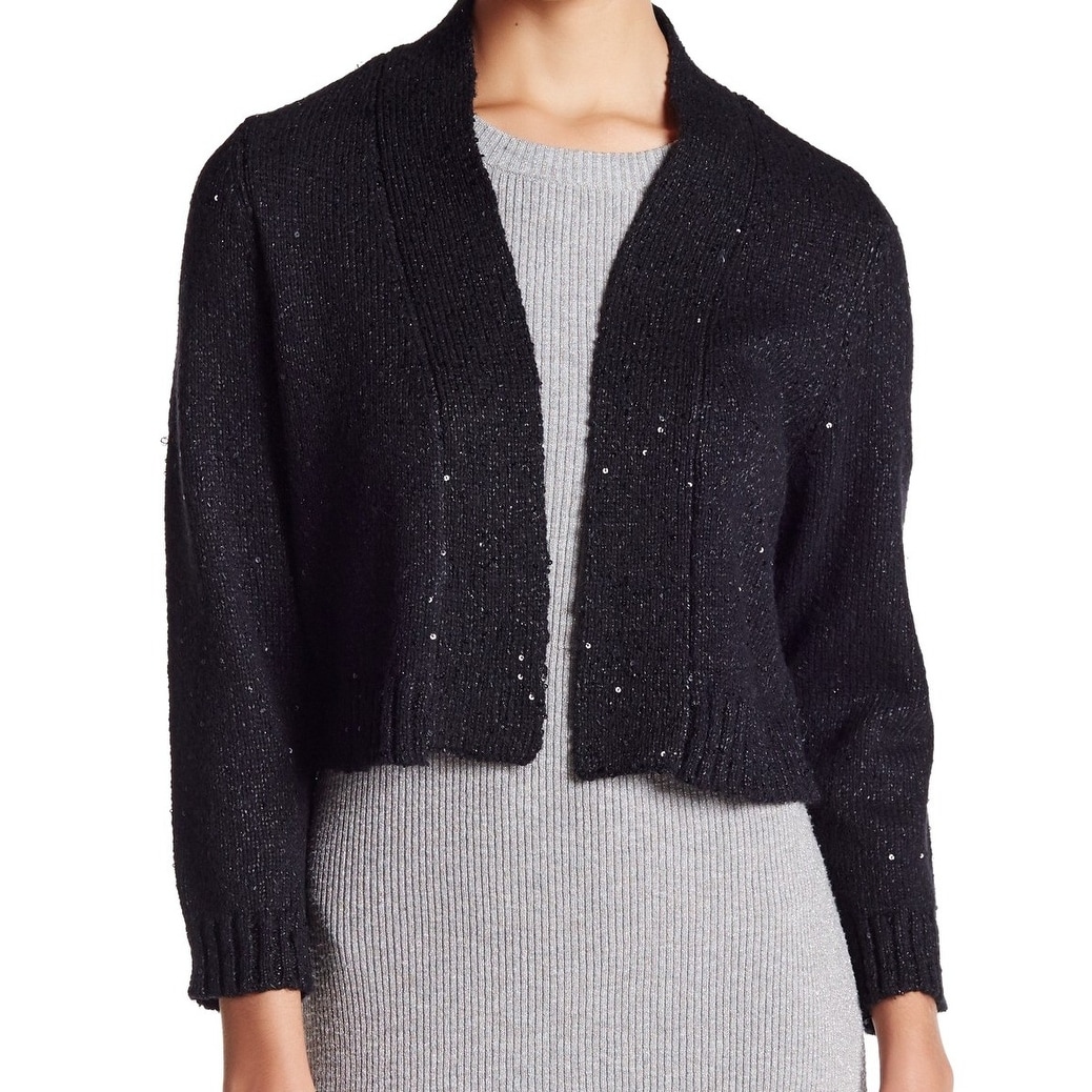 black sparkle cardigan womens
