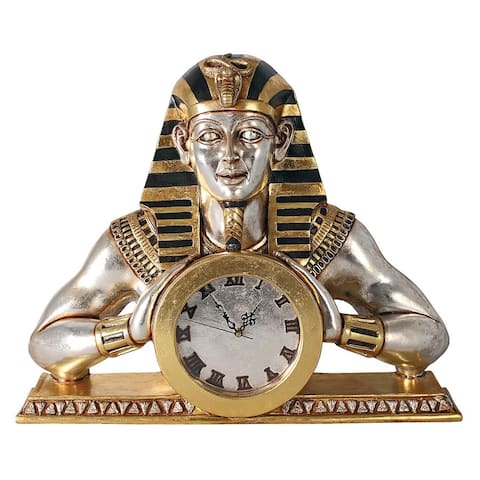 Design Toscano Temple of Heliopolis: Egyptian Mantel Clock Statue