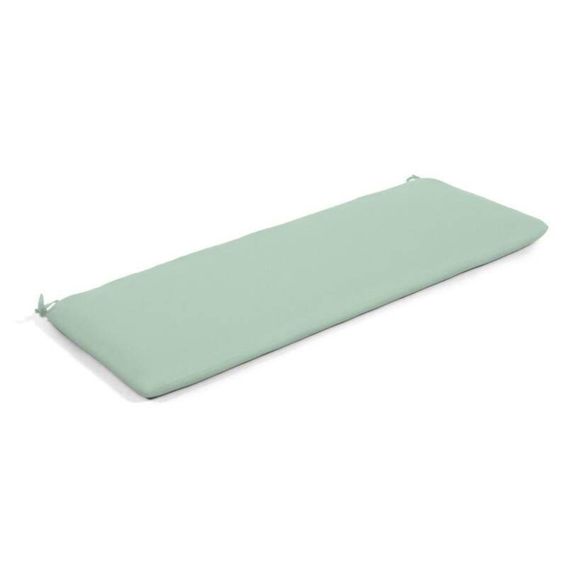Sunbrella Solid Fabric 1-Piece Indoor/Outdoor Bench Cushion, 48"W x 18"L - Canvas Spa