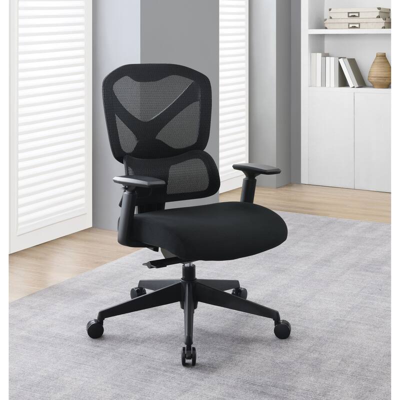 High Back in Black Mesh and Seat with Adjustable Arms