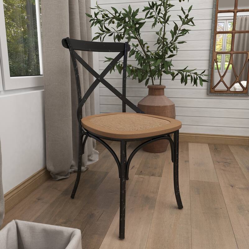 Metal Farmhouse Dining Chair (Set of 2) - 20 x 20 x 35