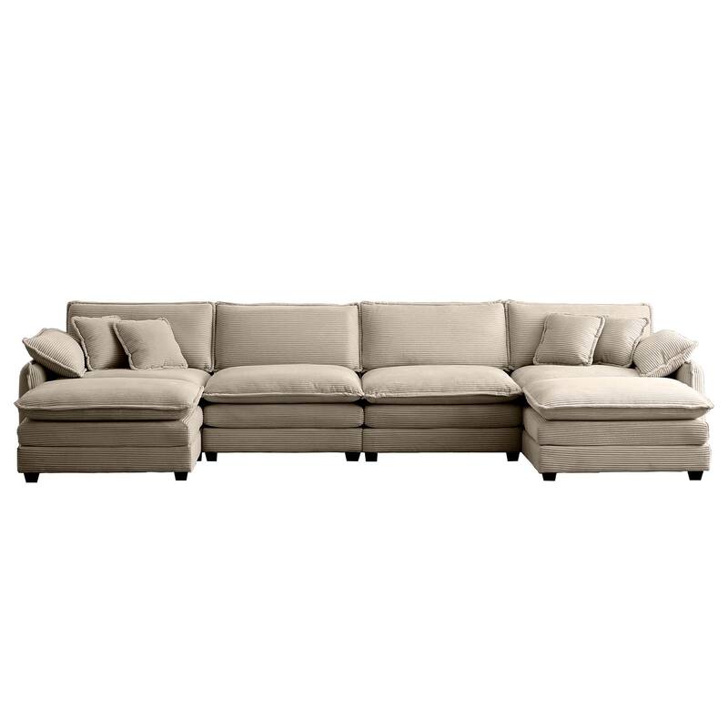 Over Size Flexible Combinations Modular Sofa Set with Ottomans