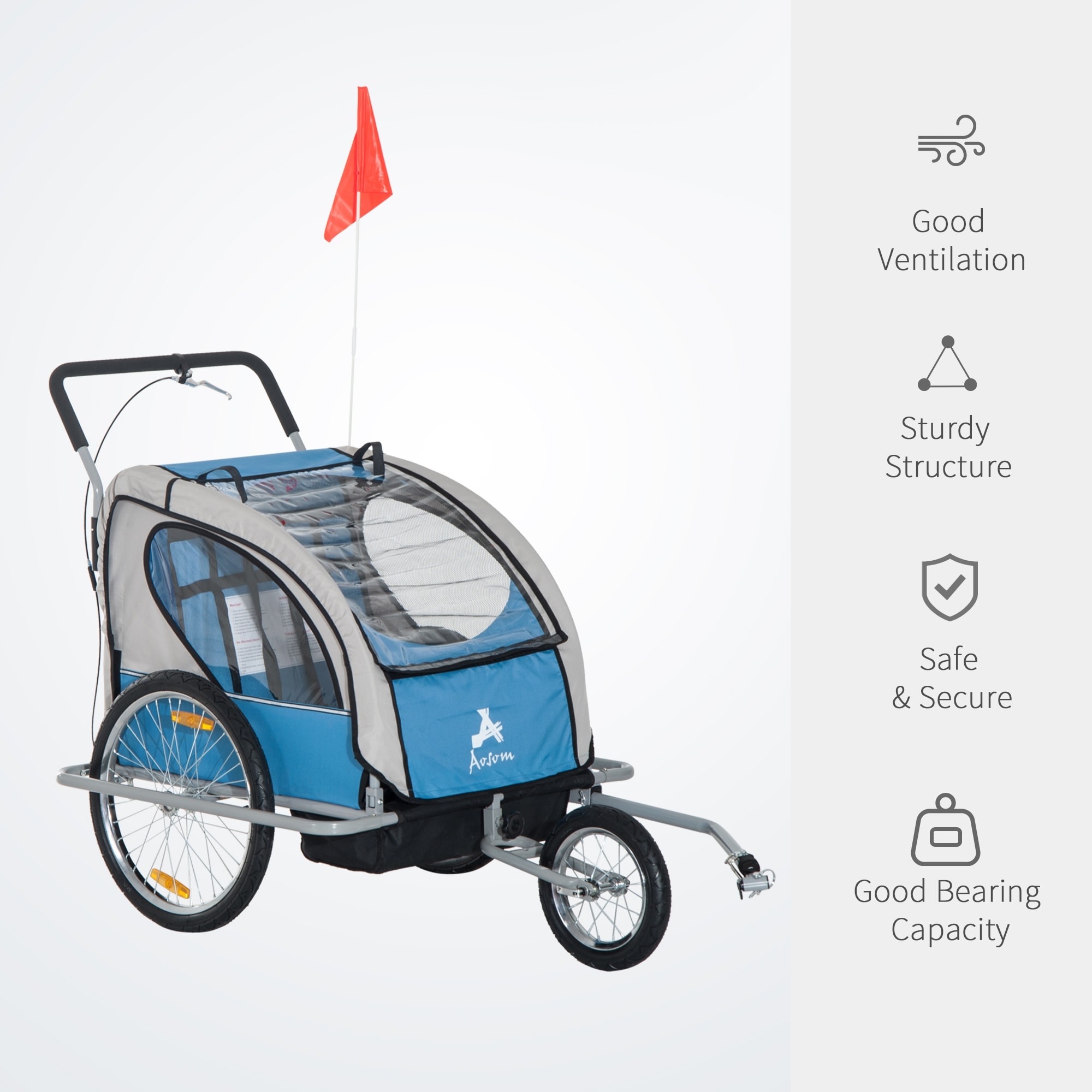 Aosom 2 in 1 bike trailer store