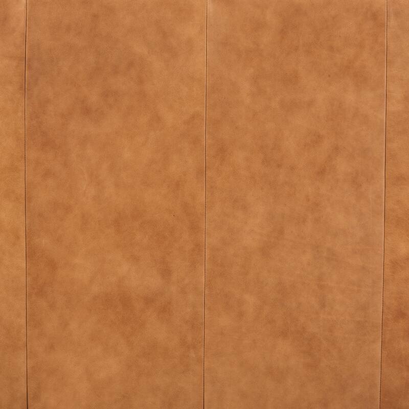 Poly and Bark Sorrento Leather Pull-Out Convertible Sleeper Sofa In Cognac Tan