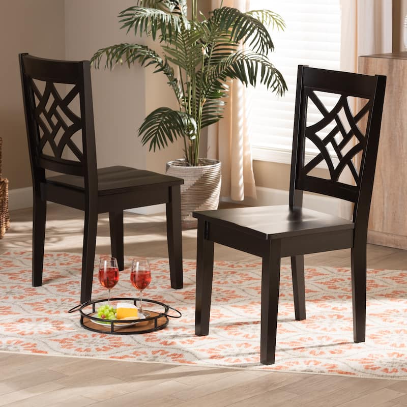 Nicolette Modern and Contemporary Transitional 2-PC Dining Chair Set