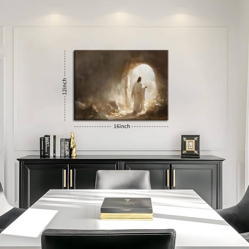 Jesus Leaves the Tomb Canvas Wall Art