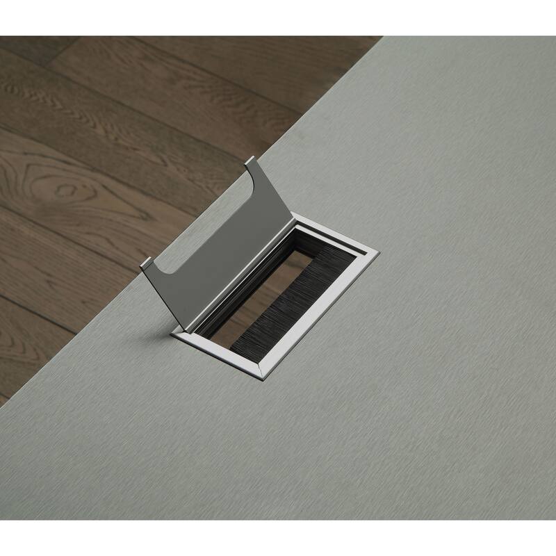 Glidene Modern Metal Lift Adjustable Standing Desk by Furniture of America