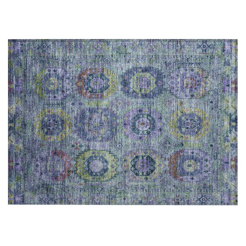 Machine Washable Indoor/ Outdoor Boho Vintage Chantille Rug