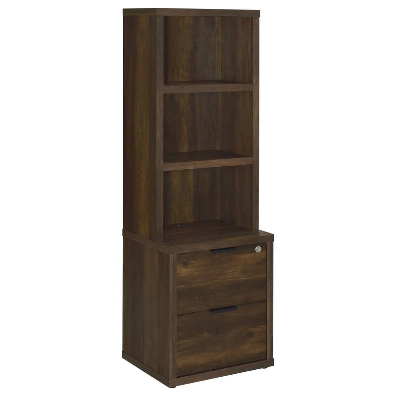 Geary 3-shelf Bookcase USB and Lockable Drawer